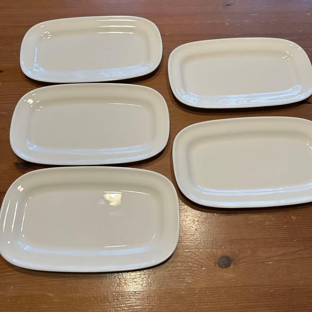 ボーンチャイナ 長方形皿 5枚セット