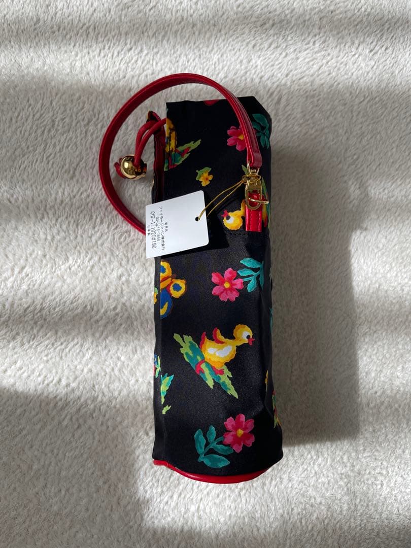 新品FEILER 花柄 ペットボトルポーチ 黒