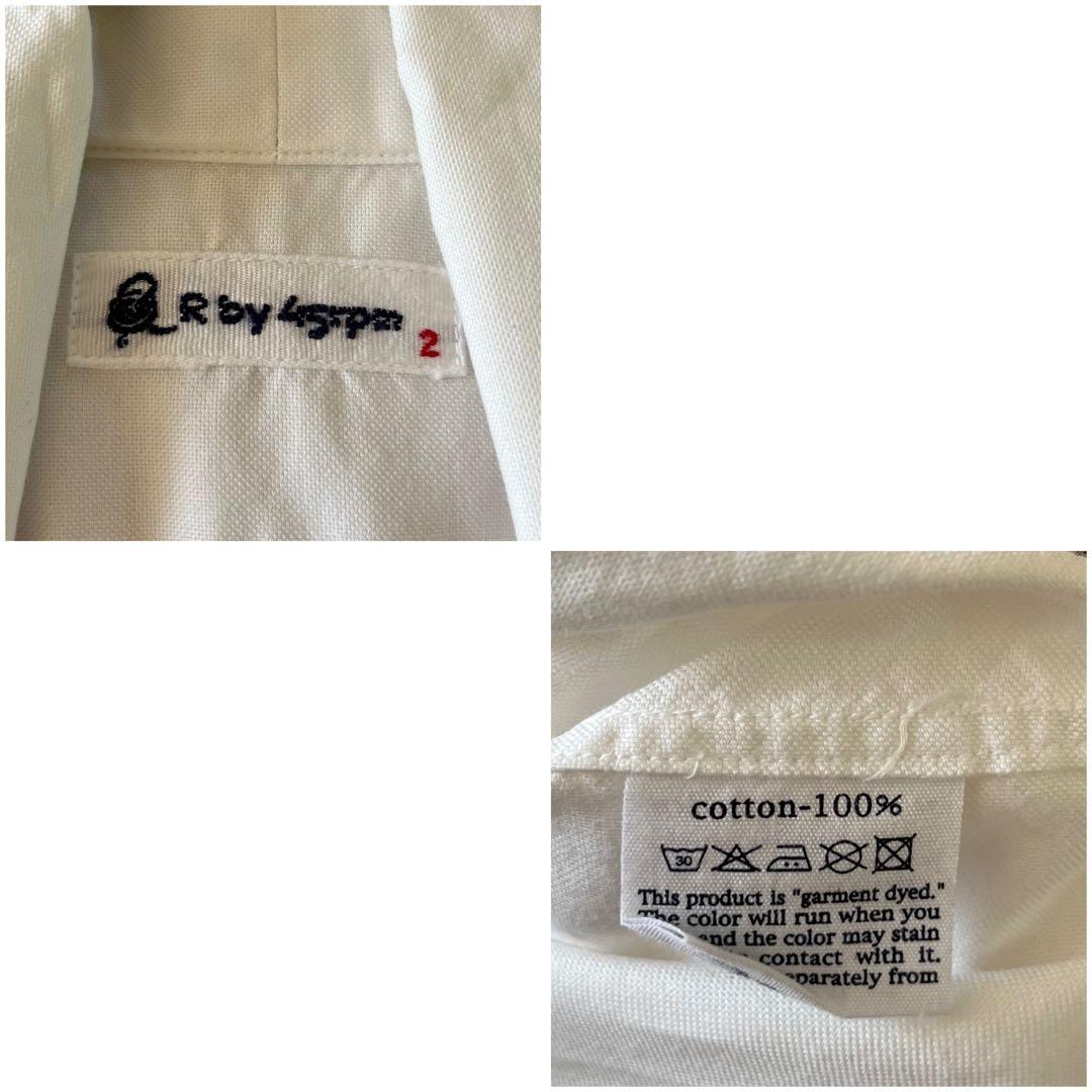 極美品✨45R フォーティファイブアール R刺繍オーバーサイズ　半袖シャツ 2