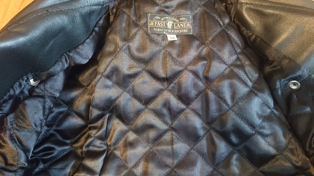 FAST LANE 牛革 ダブルライダースジャケット 34