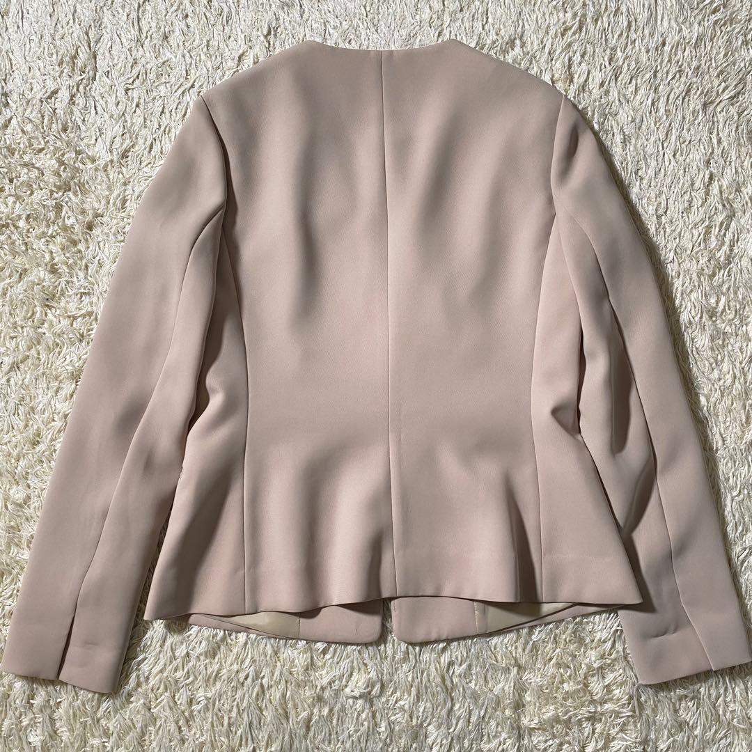 【美品】グリーンレーベルリラクシング ノーカラー セットアップ スーツ パンツ