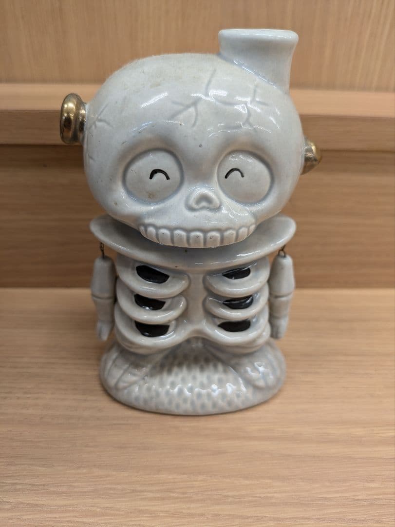 陶器製 骸骨デザイン 置物　昭和レトロ　レア