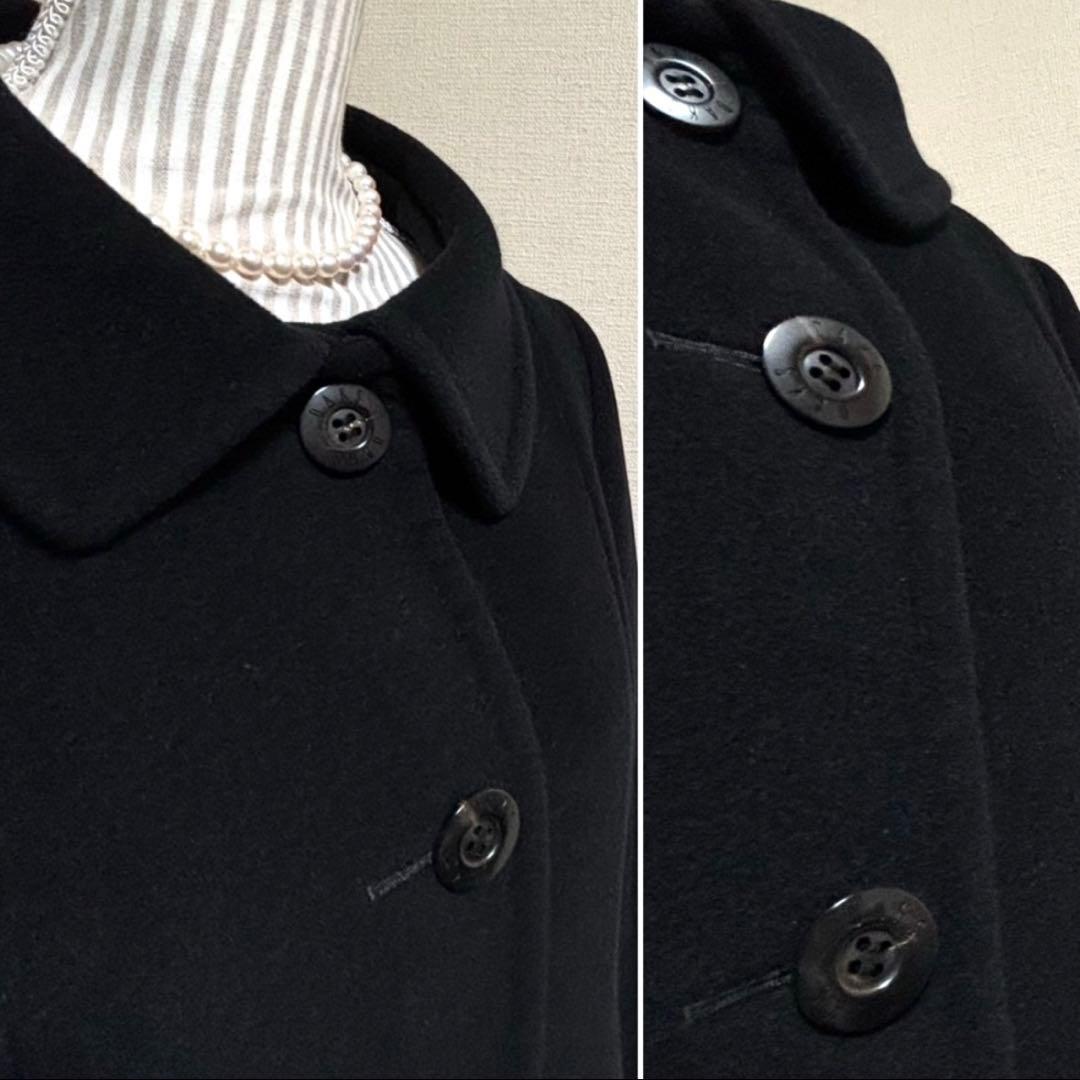 極美品！DAKS ダックス　アンゴラウール　ロゴボタン　コート　M 黒　冠婚葬祭