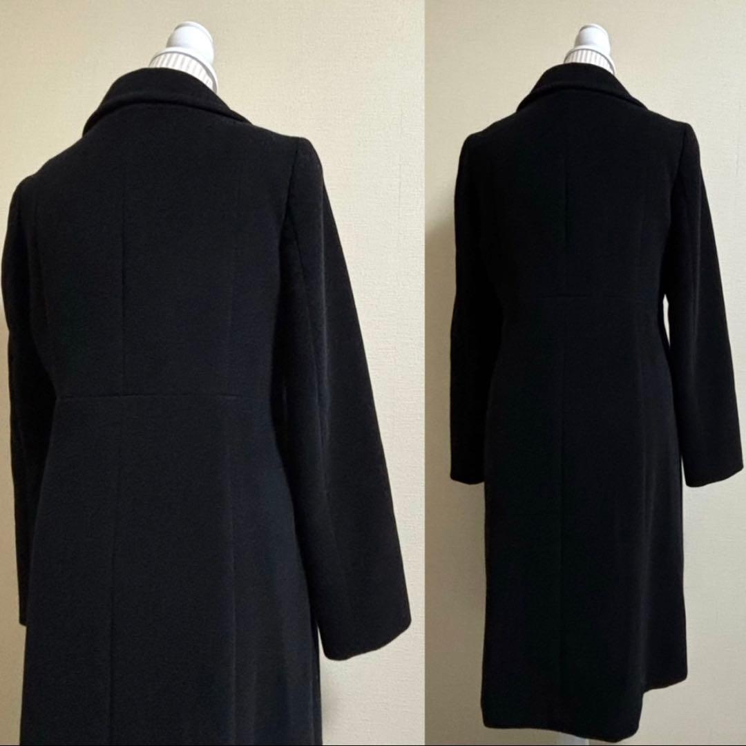 極美品！DAKS ダックス　アンゴラウール　ロゴボタン　コート　M 黒　冠婚葬祭