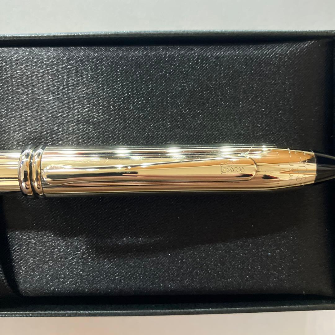 筆記体ロゴ　cross クロス　タウンゼント　ボールペン　ゴールド