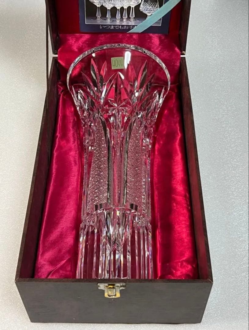 美品 HOYA クリスタル 高級花瓶 アンティーク 希少品廃盤 30cm 3kg