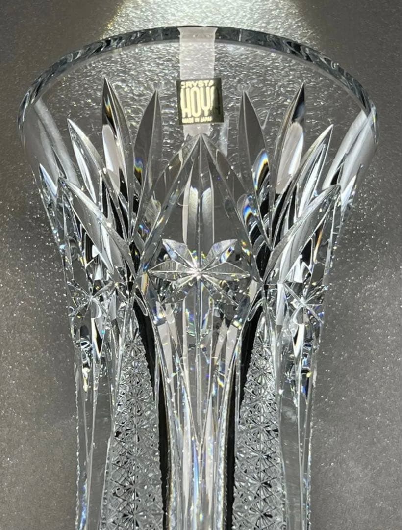美品 HOYA クリスタル 高級花瓶 アンティーク 希少品廃盤 30cm 3kg