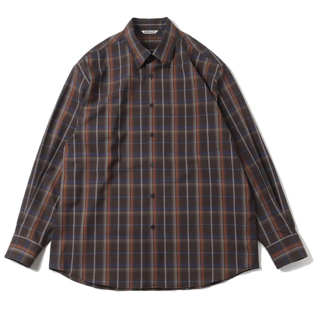 トップス 24SS SUPER LIGHT WOOL CHECK SHIRT 3
