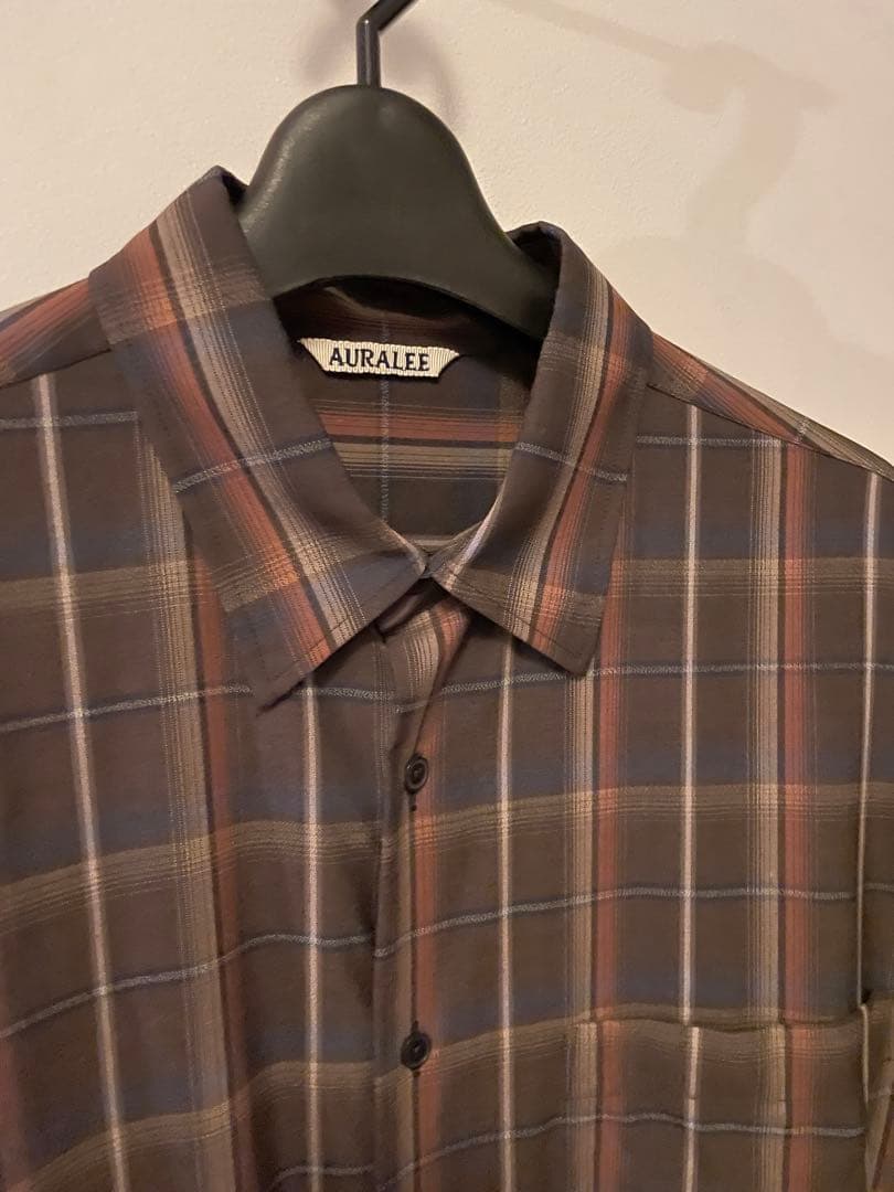 トップス 24SS SUPER LIGHT WOOL CHECK SHIRT 3