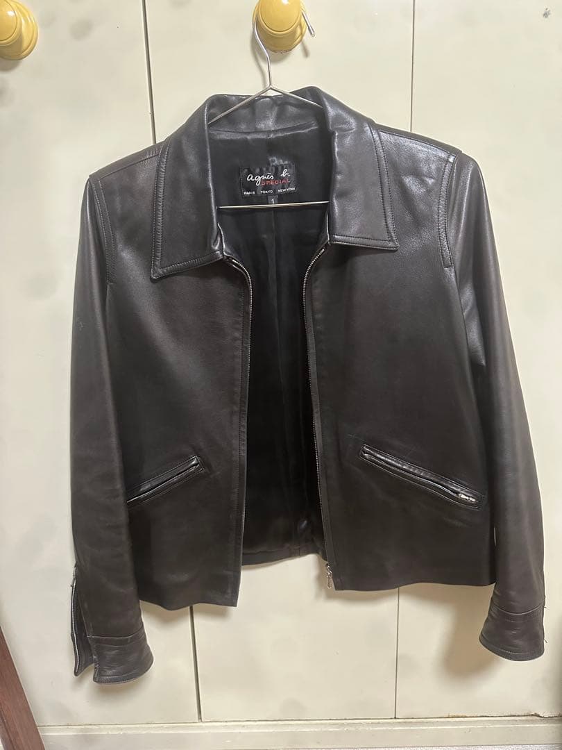90s agnes b. special ラムレザージャケット