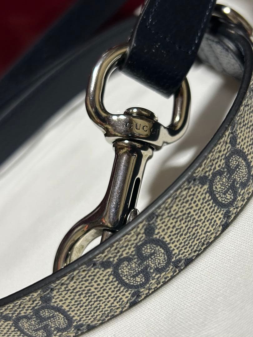 新品 未使用 GUCCI グッチ 小型/中型ペット用リード ベージュブルー