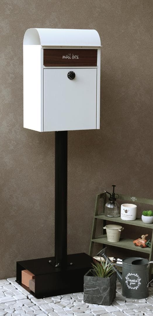 MJ PT GD　スタンドポスト　郵便ポスト　ベージュ　ベージュグレー