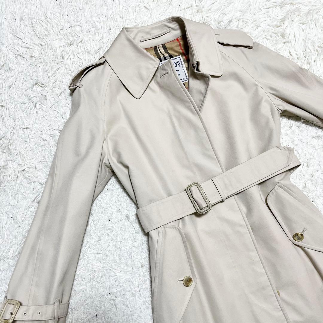 ✨人気✨バーバリーズ　トレンチコート　ノバチェック　ベルト付き　ベージュ　M相当