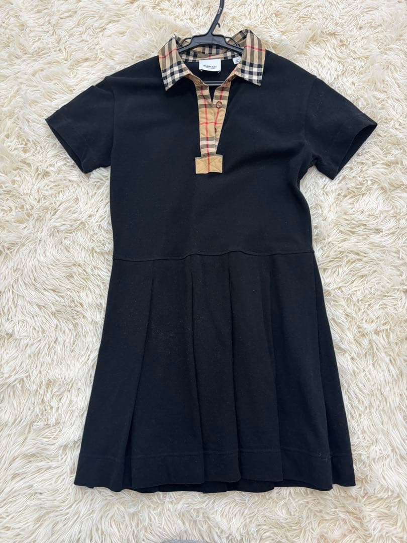 BURBERRY 10y140cmキッズ ワンピース 半袖 黒