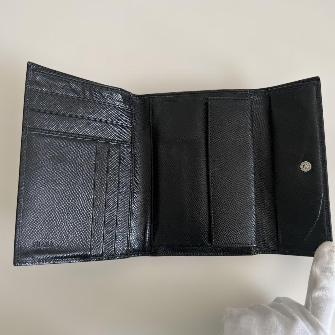 【正規品】プラダ　PRADA 折財布　黒
