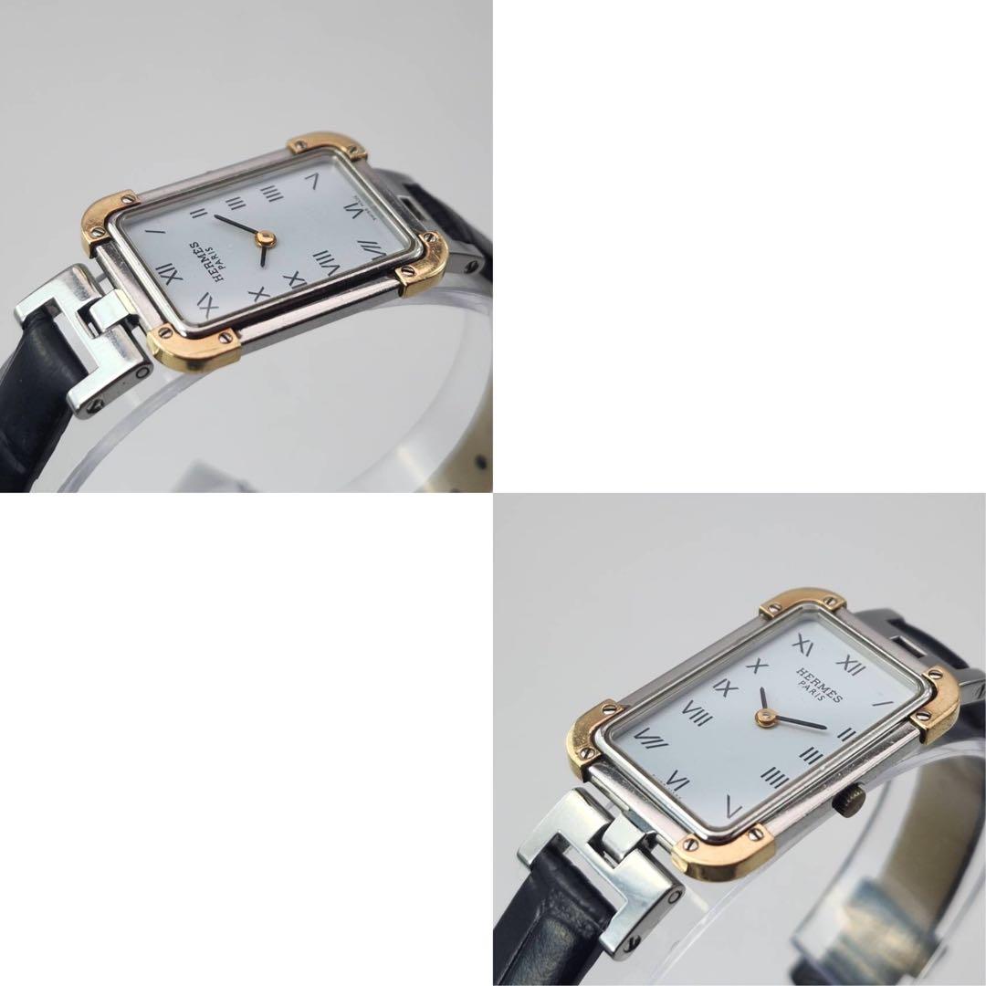 美品✨　新品ベルト　エルメス　クロアジュール　ホワイト　レディース　腕時計