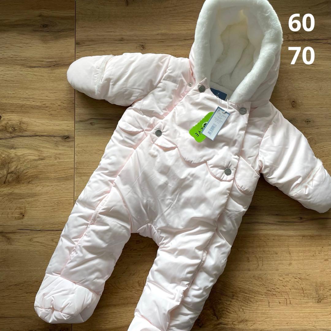 Jacadi ジャカディ　ジャンプスーツ　ダウン　コート　スカラップ　60 70