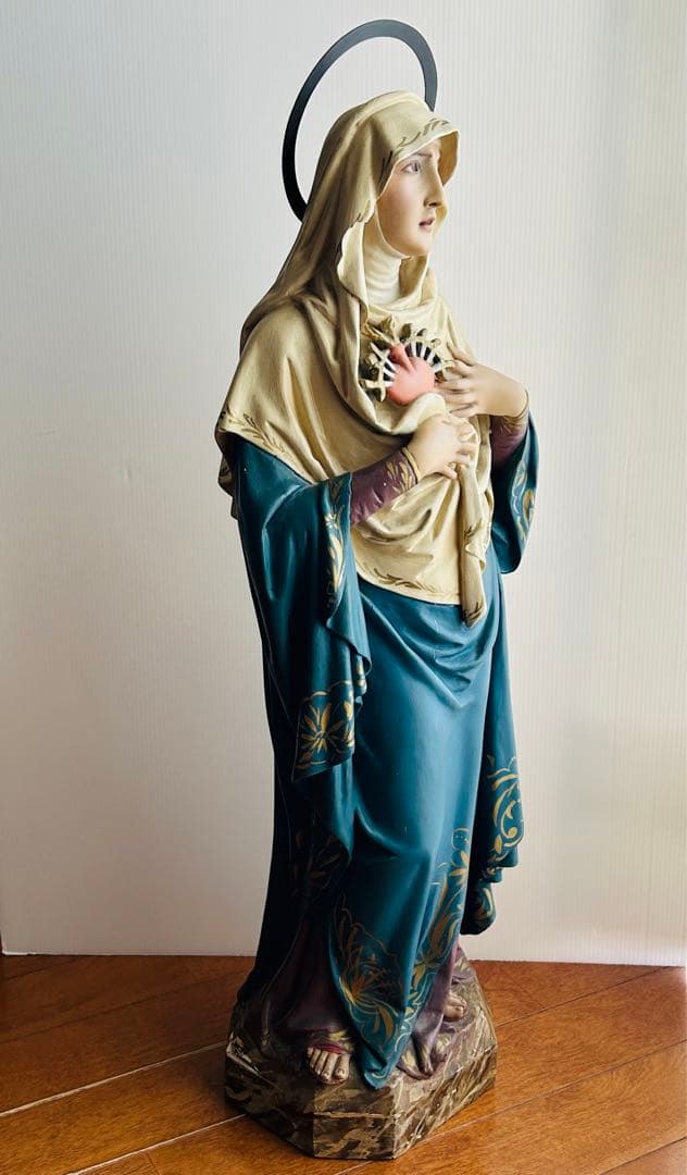 【超超希少激安66cm】✞悲しみの聖母マリア像　マーテル・ドロロサ像　宗教彫刻