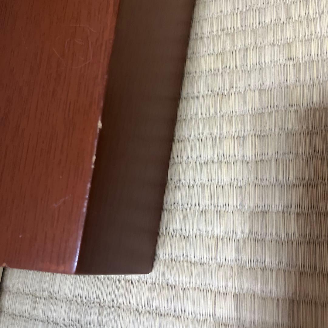 木製ブラウン家具調こたつ 格子デザイン