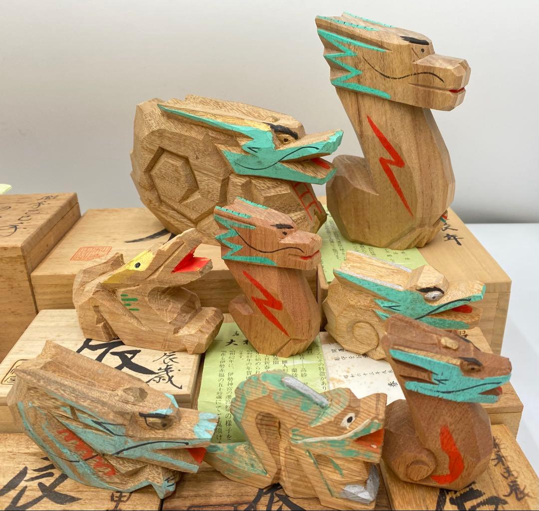 専用　奈良一刀彫り まとめ売り 干支 78体 共箱