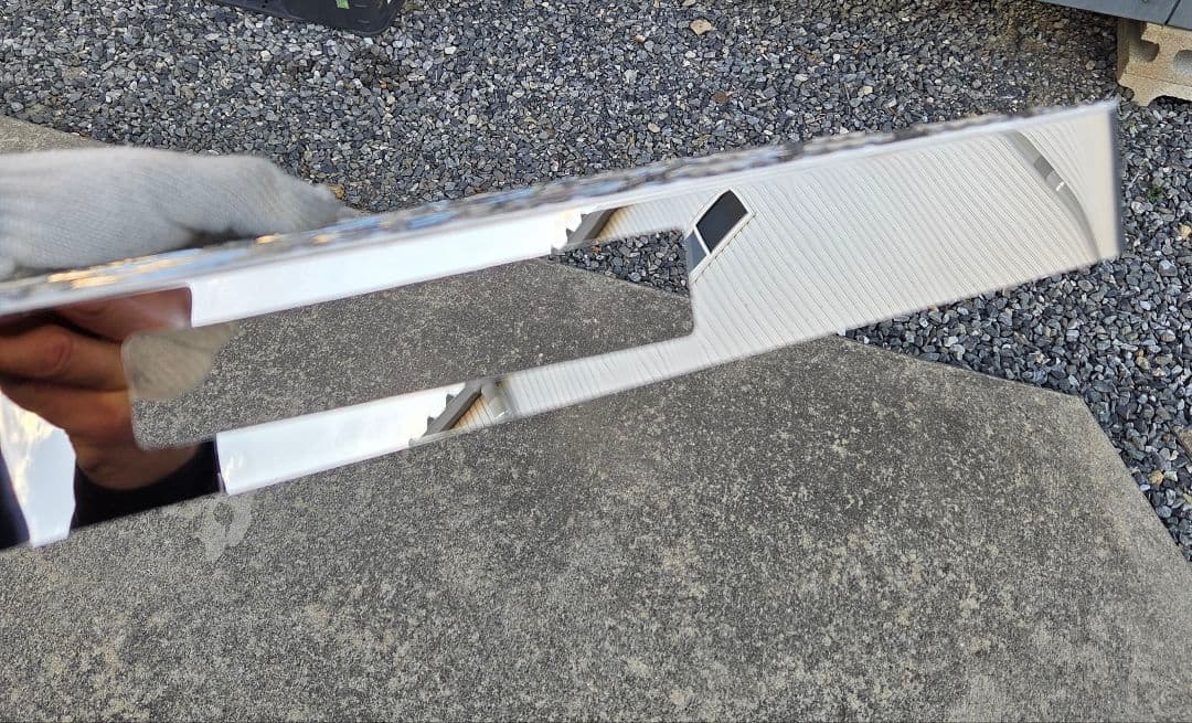 ピ*ん様 17スーパーグレート　サイドステップアルミ縞板×鏡面ステンボルトナット