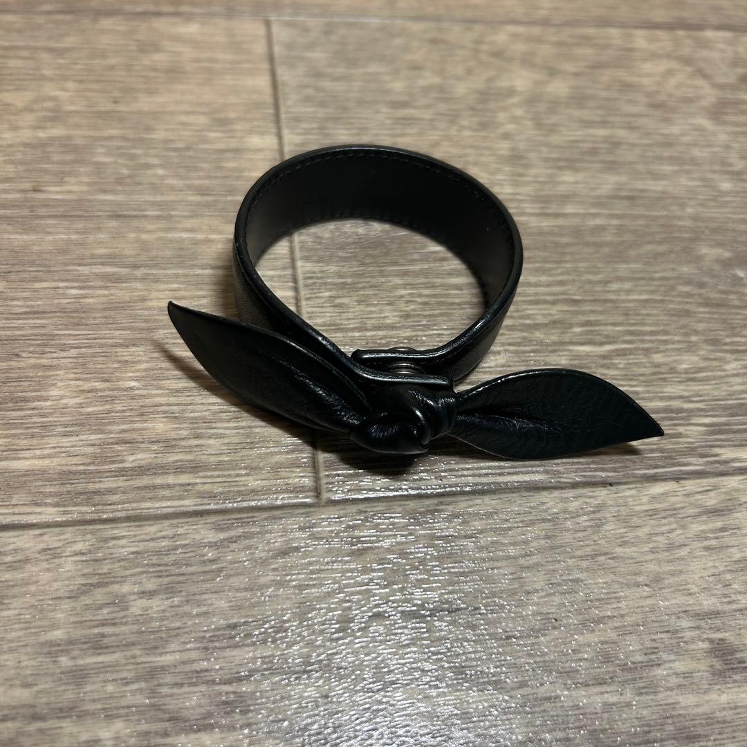 b*n様 SAINT LAURENT PARIS / レザー　ブレスレット　リボ
