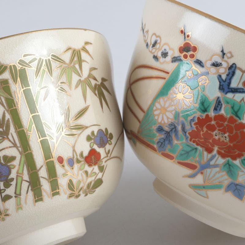 茶道具　京焼　清水焼　宮地英香　小栗龍靖　井原瑞雲など　茶碗　八客　V9244A