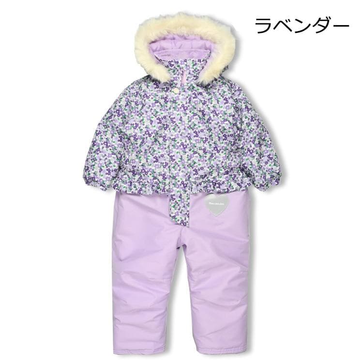 新品110 小花柄スノーコンビ・ジャンプスーツ