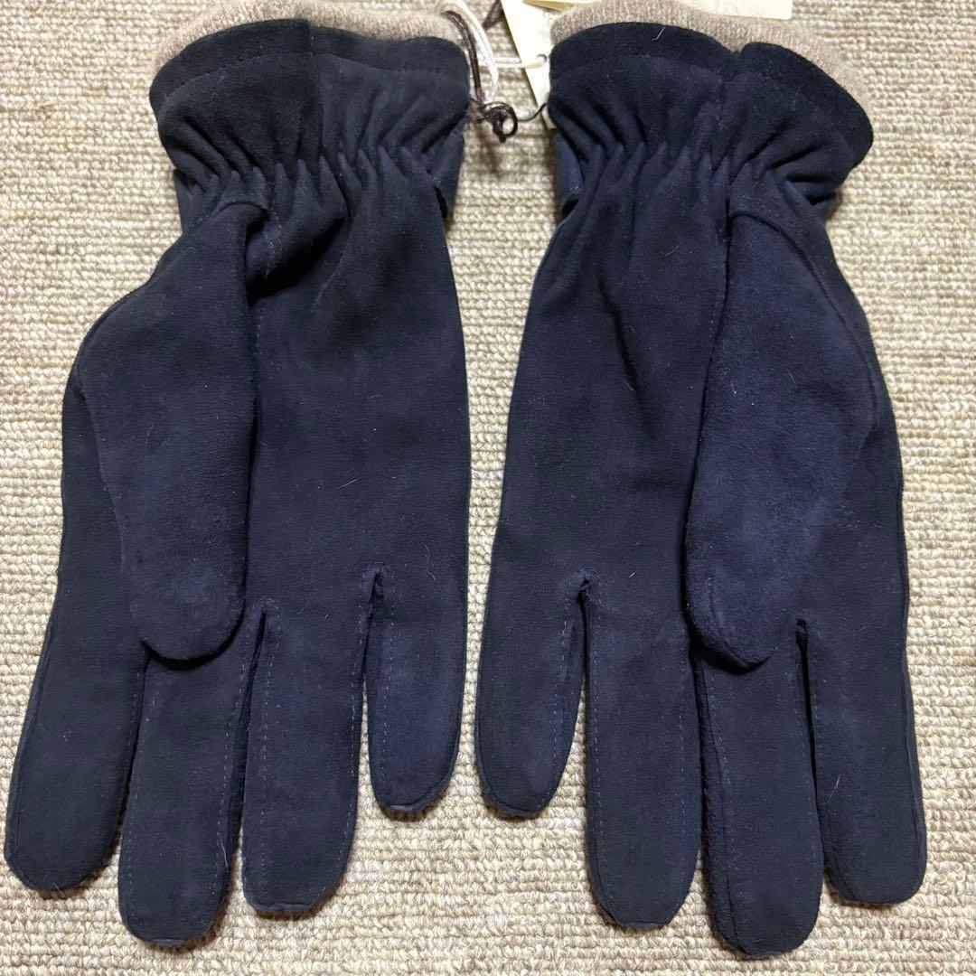 未使用タグ付【イタリア製】GLOVES(グローブス)スウェード手袋 ネイビー 8