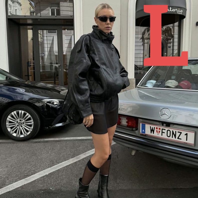 ZARAフェイクレザージャケット ブラック ハイネック L