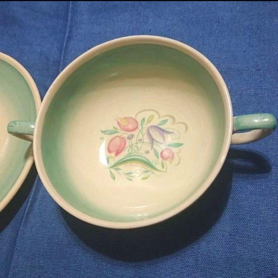 スージークーパー ドレスデンスプレイ スープカップ＆ソーサー 1932年～