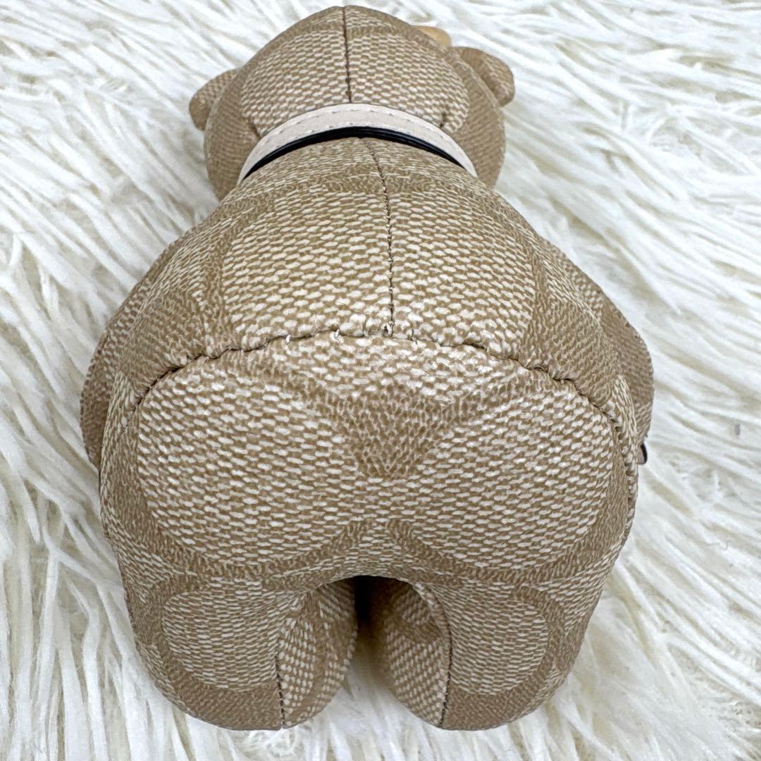 美品、コーチ、COACH、シグネチャー、ベア、チャーム、キンホルダー