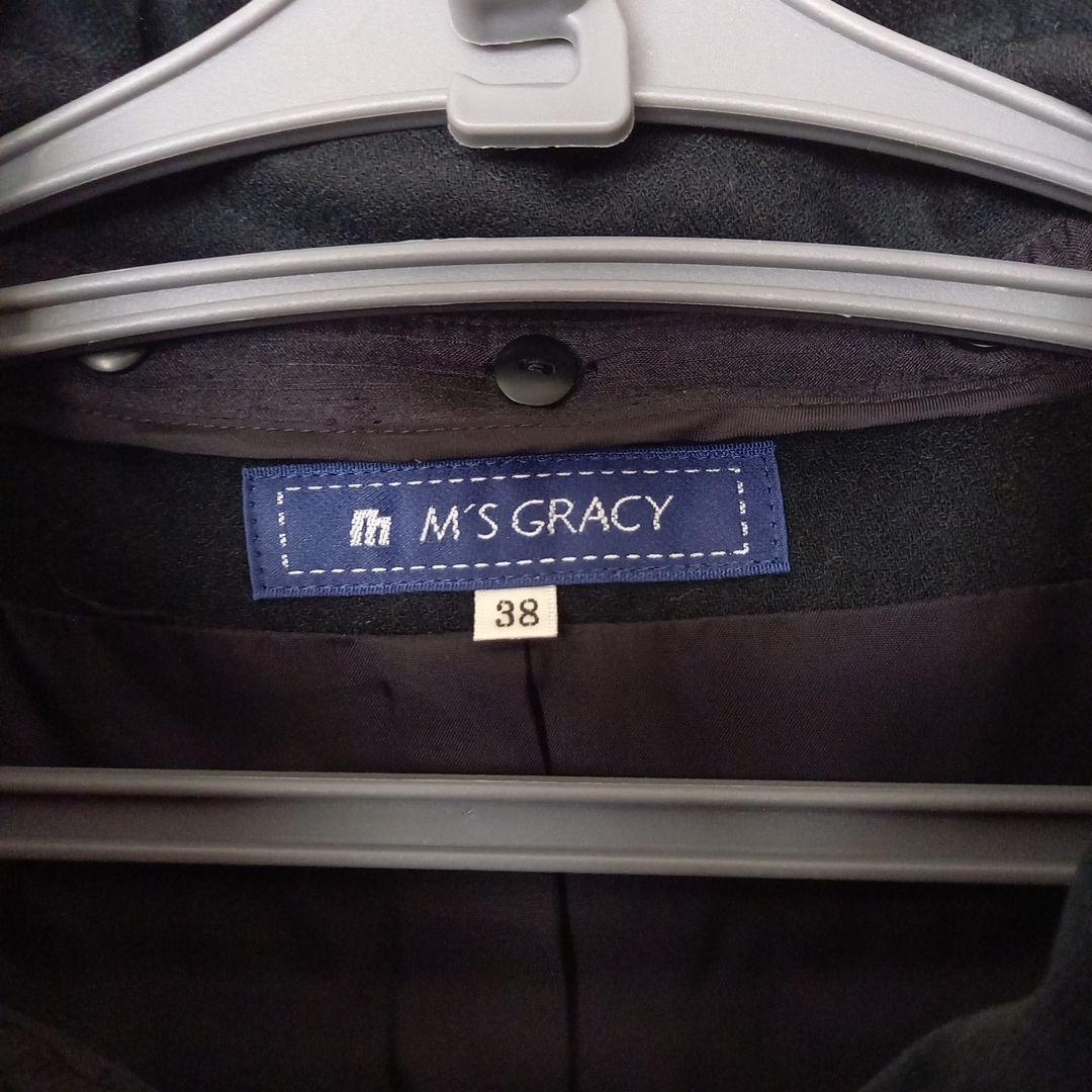 M'S GRACY チェック柄 ロングコート 38