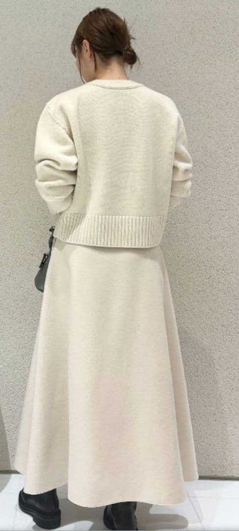 新品タグ付き　Plage　メルトン フレアスカート　ナチュラル　2025