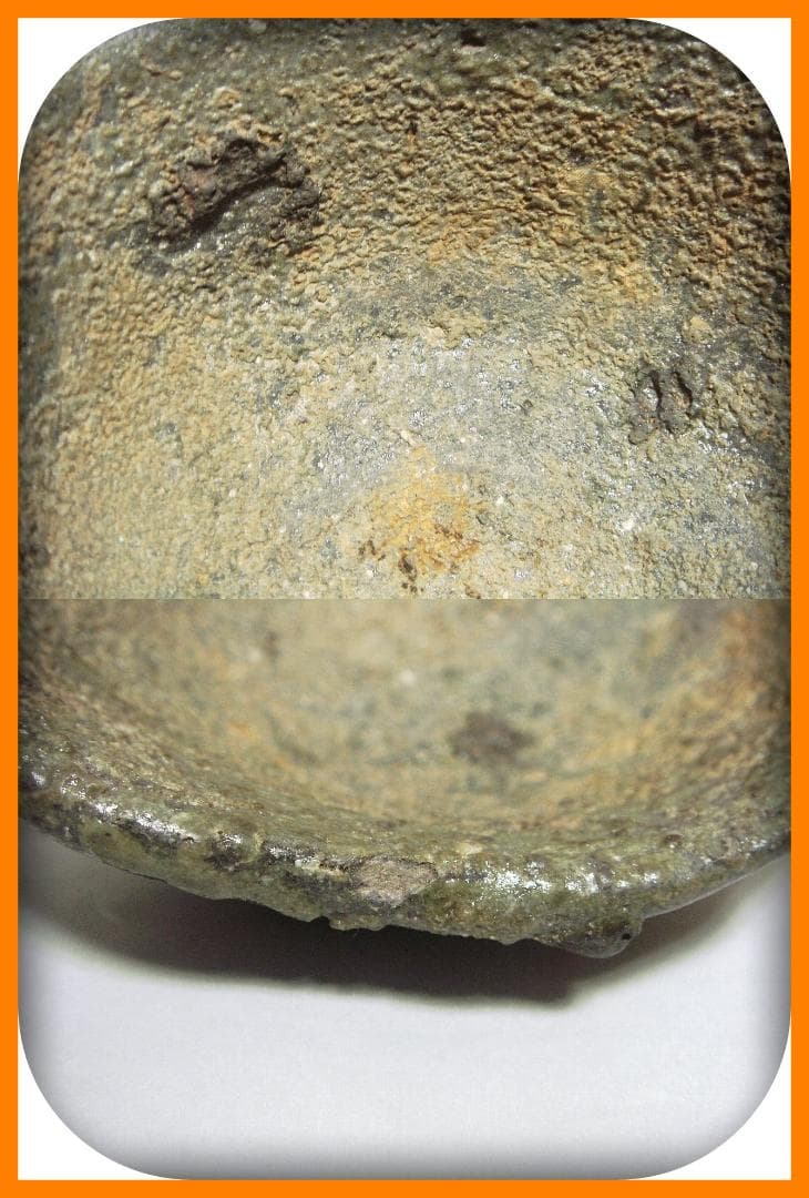 428『灰釉茶碗 共箱』良二　/骨董品 古美術 古玩 アンティーク