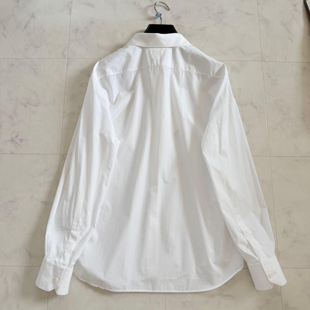 新品同様 タグ付き★CELINE エディ期 コットンドレスシャツ 44 ホワイト