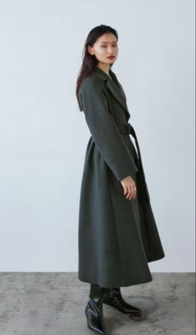 ＜EMMEL REFINES＞EM ベルテッド フレア ロングコート