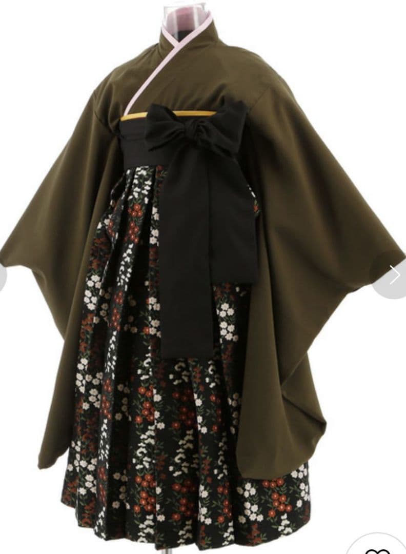 キャサリンコテージ 袴 150 女の子 卒業式 袴セット　抹茶×ブラック