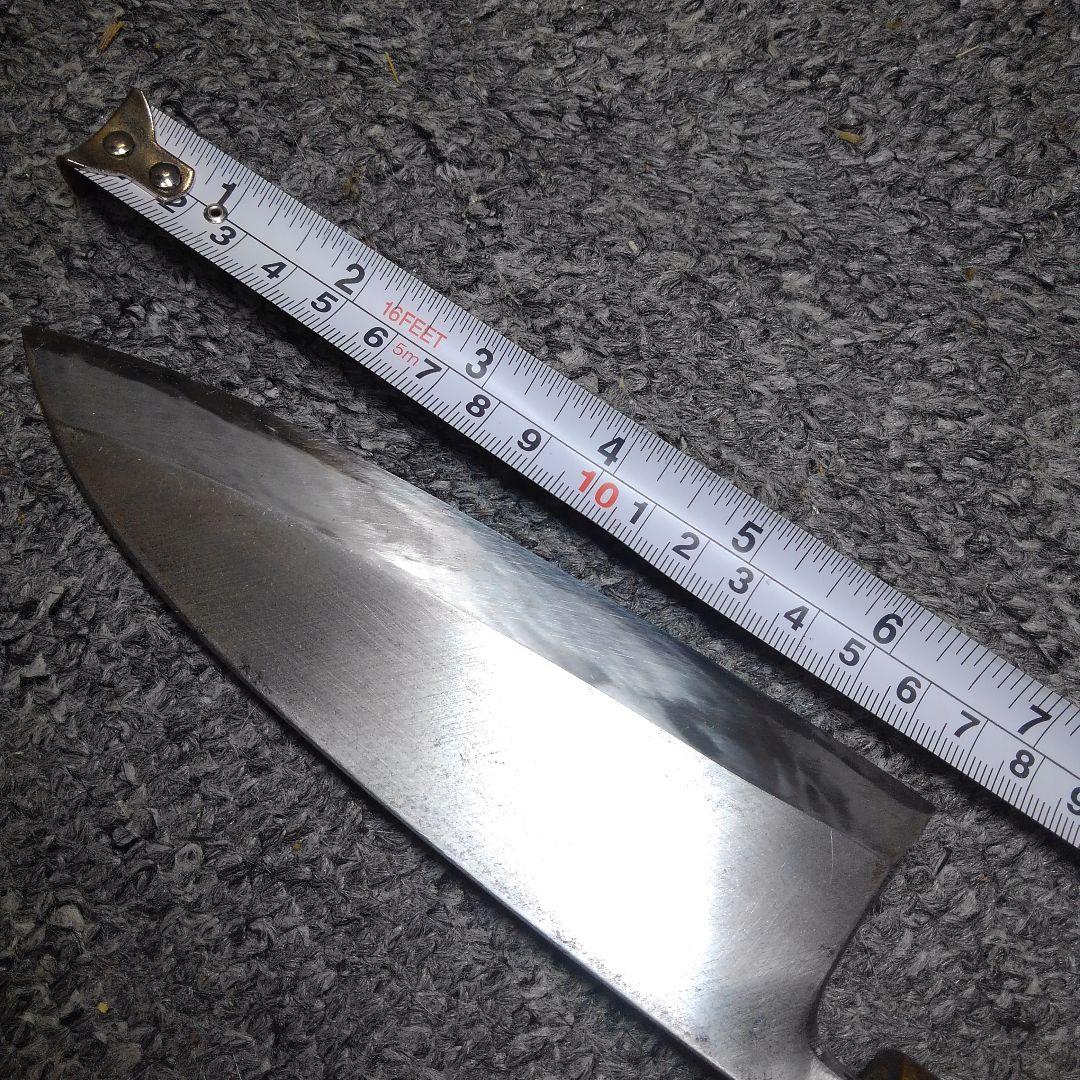 ONo.483　中古　堺・出刃包丁(極上登録　卍正忠　請合)