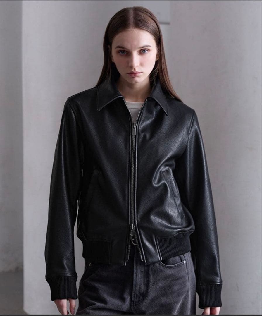 clel ディープテクスチャーブルゾン ブラック　S サイズ