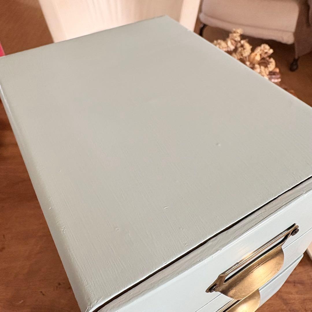 「フレンチヴィンテージ3段小引き出し｜1950年代×ナチュラルレザー付き」