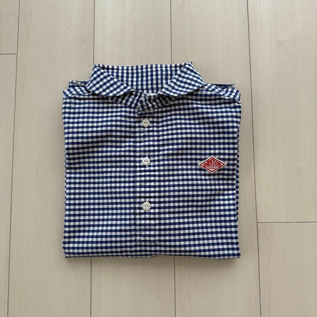 DANTON ダントン　半袖ギンガムチェックシャツ　36