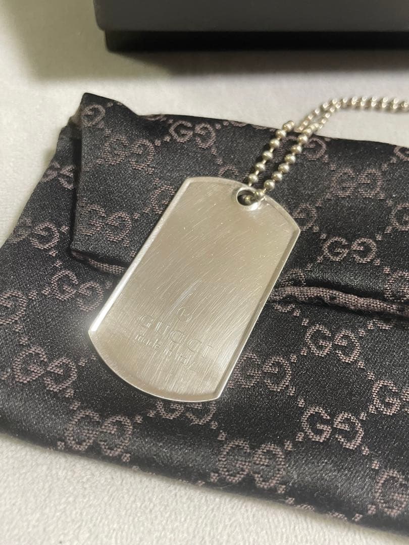ほ*ね様 GUCCI ドッグタグネックレス