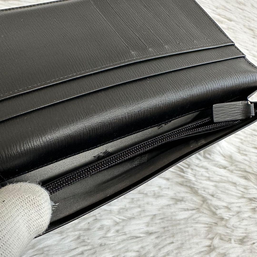 良品✨ モンブラン 財布 長財布 札入れ 小銭入れ ロングウォレット 黒 レザー
