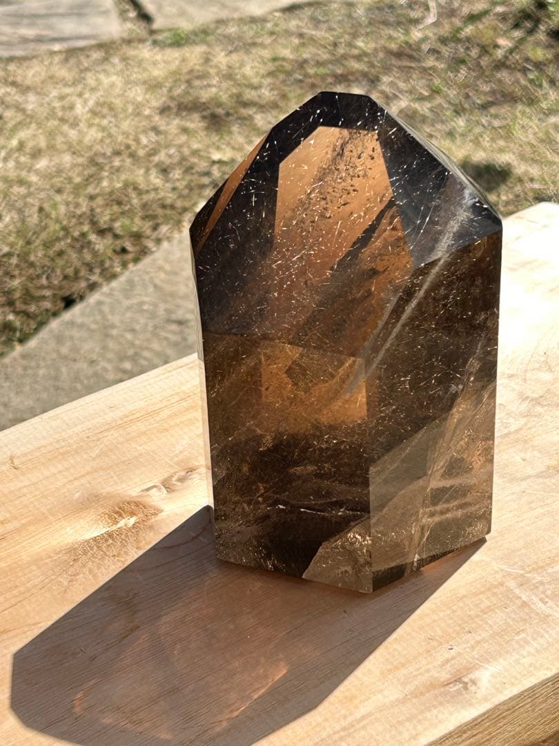 ルチレイテッドスモーキークォーツ最高品質透明度は銀河のよう