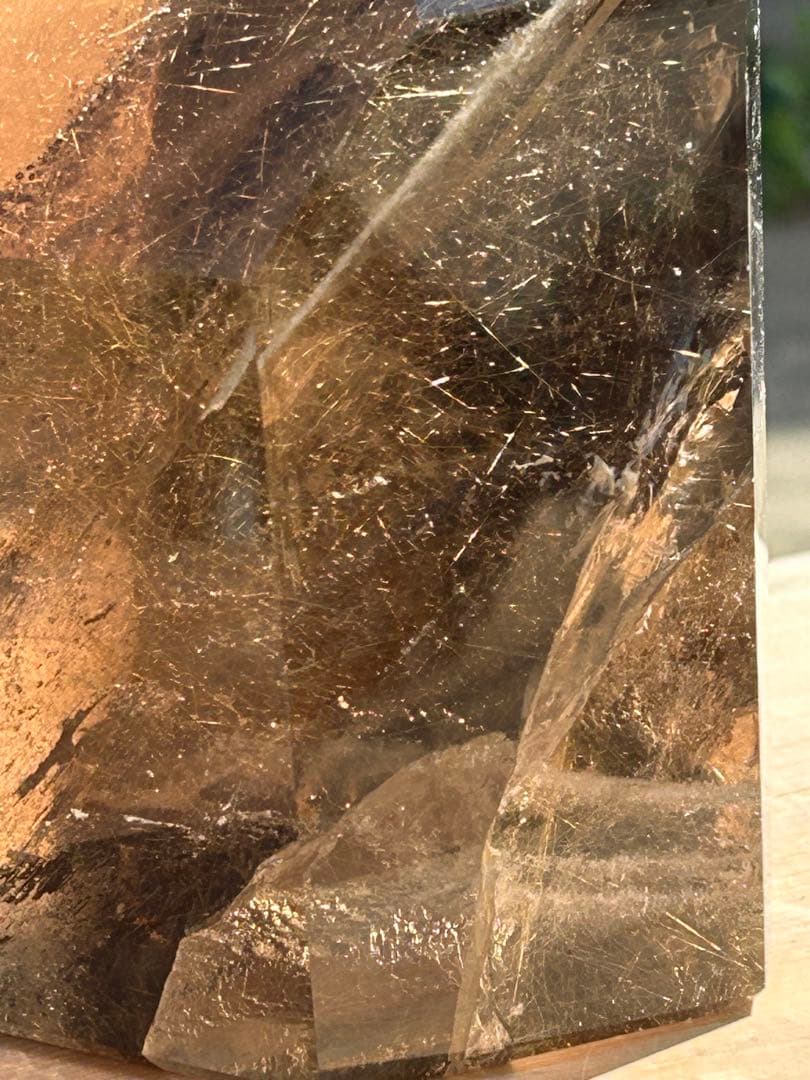 ルチレイテッドスモーキークォーツ最高品質透明度は銀河のよう