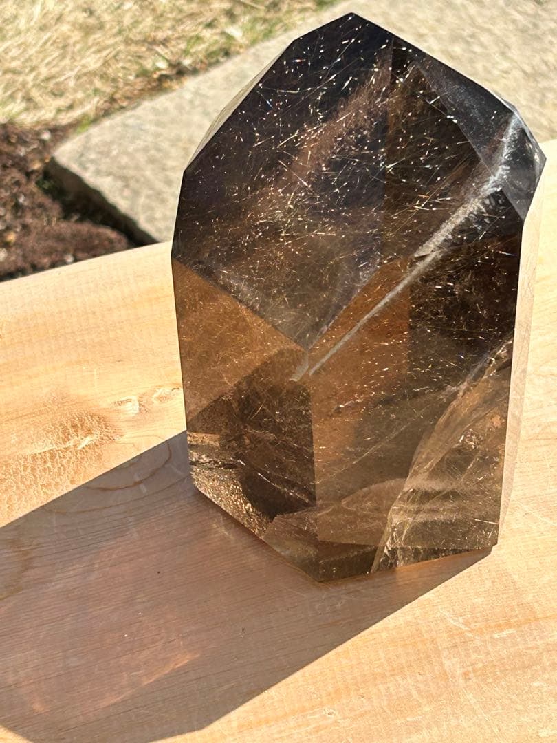 ルチレイテッドスモーキークォーツ最高品質透明度は銀河のよう