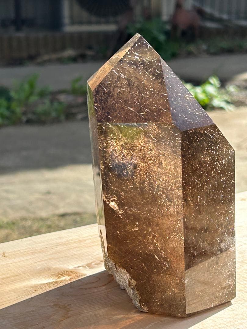 ルチレイテッドスモーキークォーツ最高品質透明度は銀河のよう