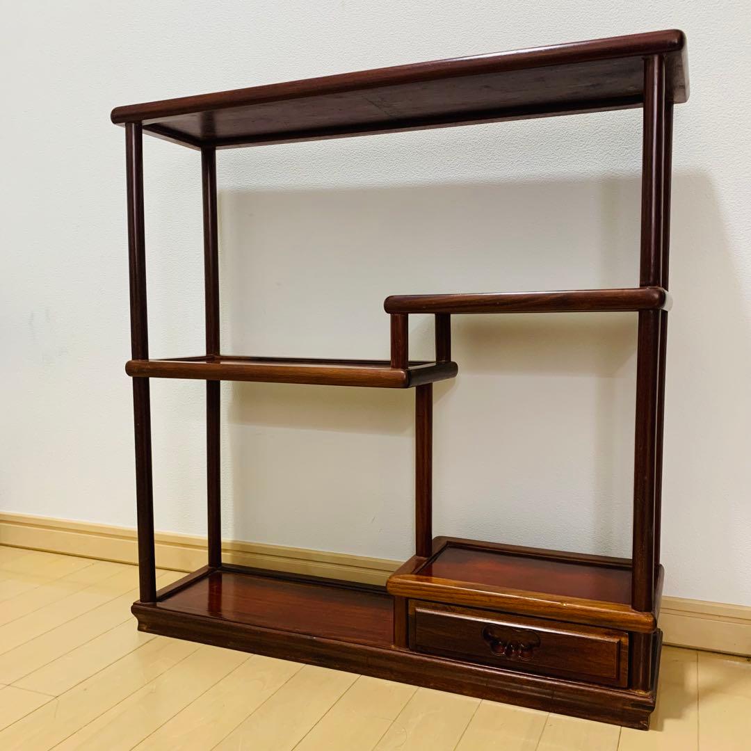 違い棚 茶棚 茶箪笥 飾り棚 置物棚 台 引き出 し 木製 和風 家具