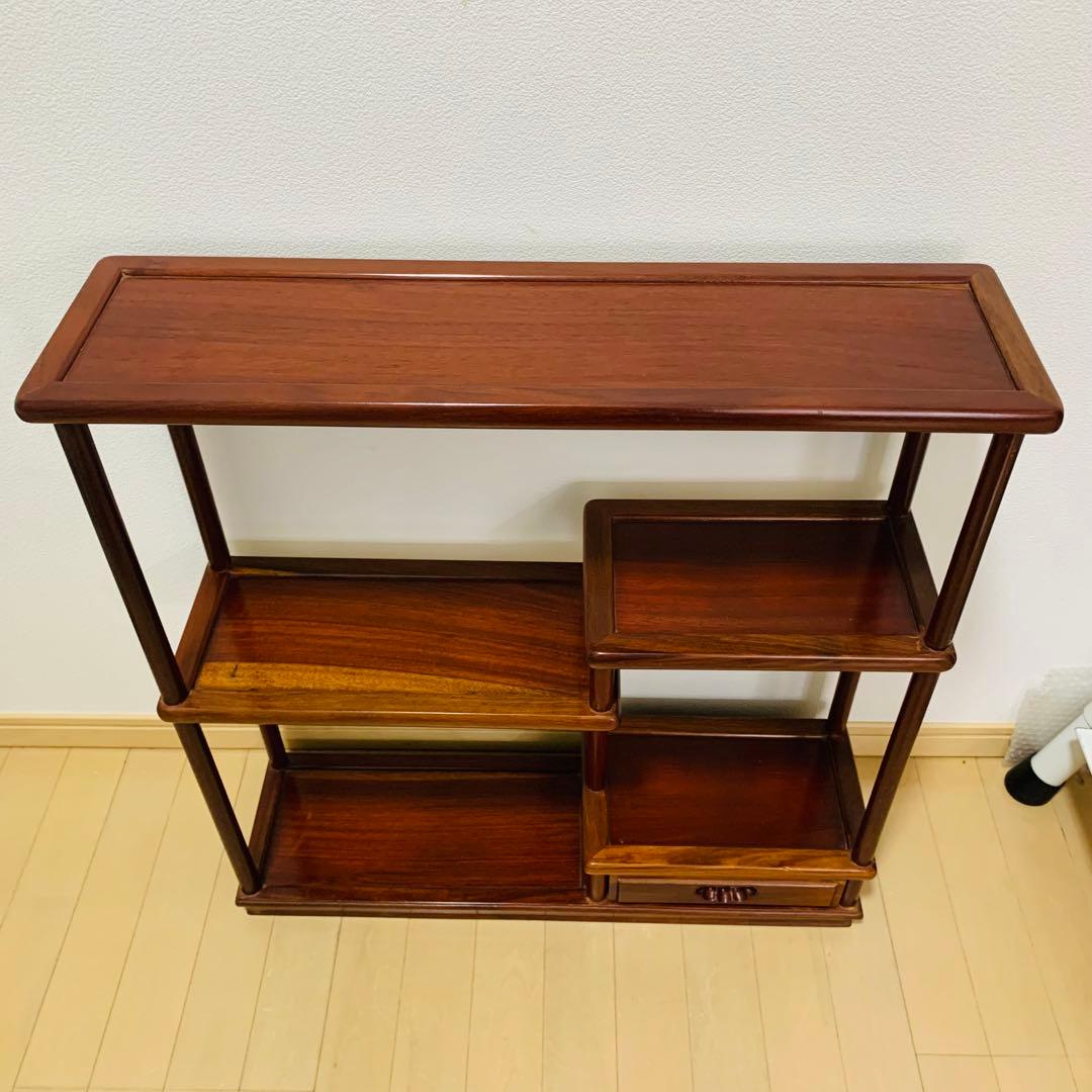 違い棚 茶棚 茶箪笥 飾り棚 置物棚 台 引き出 し 木製 和風 家具